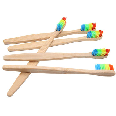 Wooden Rainbow Bamboo Toothbrush