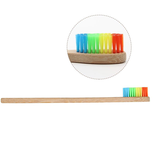 Wooden Rainbow Bamboo Toothbrush